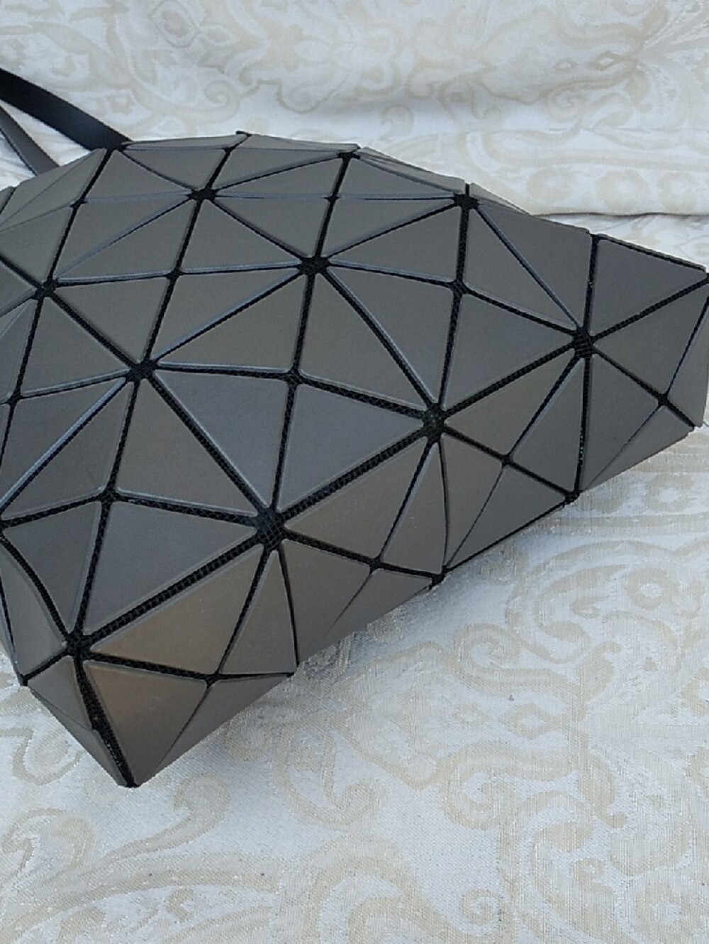 Issey Miyake Geometric Tote in Matte Gray - Picture 6 of 15